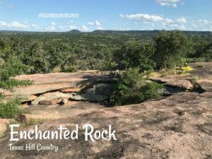 There are pools of water on top of Enchanted Rock that, when wet, reanimate Fairy Shrimp. Enchanted Rock postcard pool | MWittMcCarty.com